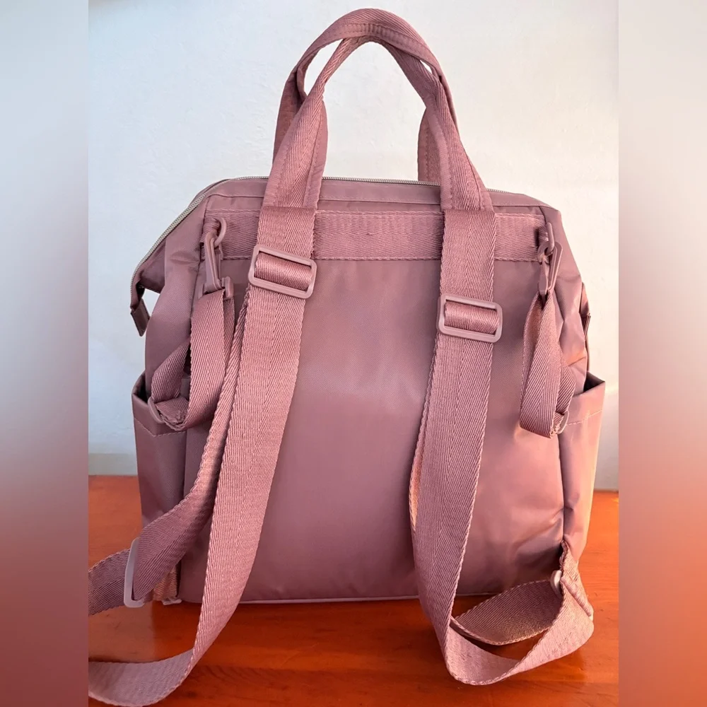 💕SKIP HOP Mainframe Wide Open Diaper Backpack. Dusty Rose